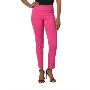 NEW KRAZY LARRY p-507 solid straight pants in pink